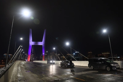 Журналисты прокатились по четвертому мосту в Новосибирске