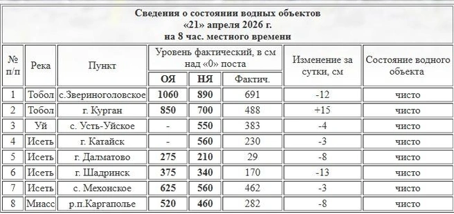 Источник: скрин с сайта Курганского ЦГМС