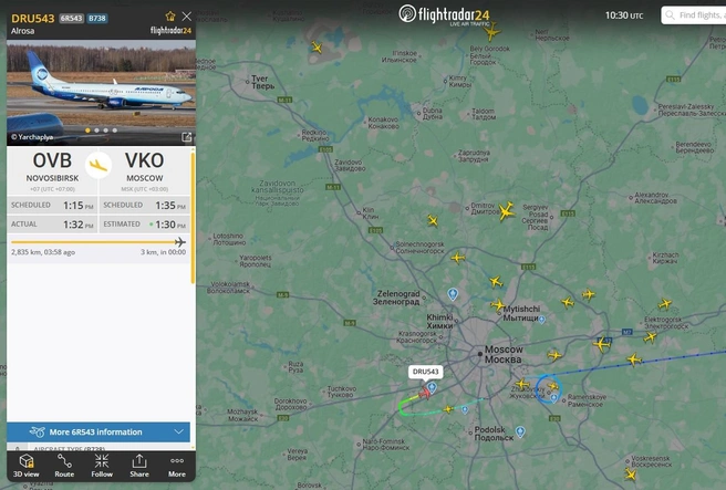 Источник: flightradar24.com