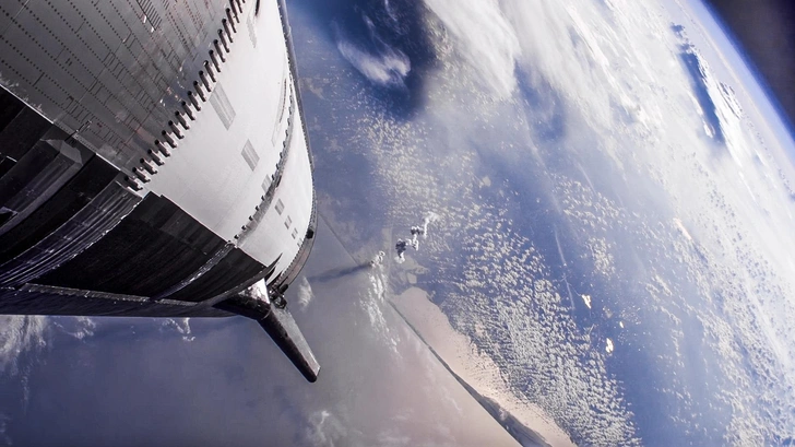 Компания SpaceX показала яркие фото и видео неудачного испытания сверхмощной ракеты Starship | Источник: SpaceX
