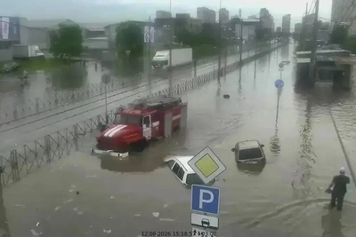 Движение по Московской в Краснодаре закрыто из-за потопа