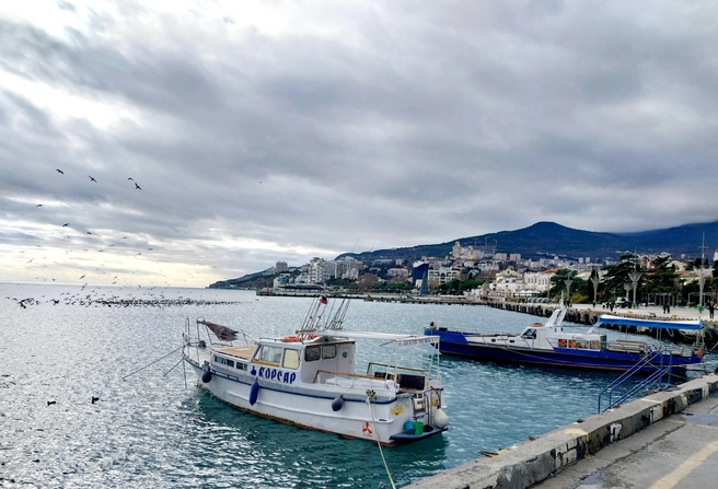 Капитаны крымских катеров и яхт уже готовы к приему туристов на борт. Пока у причала в Ялте их немного, но скоро прибудет вся маломерная флотилия. В морском меню: видовые прогулки вдоль южных берегов, рыбалка и приготовление улова прямо на палубе | Источник: Александра Сотникова / MSK1.RU
