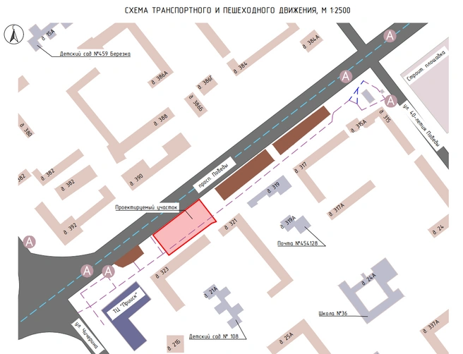 А в проекте под благоустройство обозначен вот такой небольшой прямоугольник, выделенный красным цветом | Источник: проектная документация