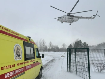 Вертолет приземлился на площадке в Камской долине | Источник: пресс-служба Минздрава Пермского края