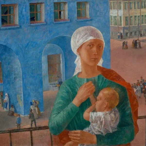 Петров-Водкин, 1918 год в Петрограде. | Источник: Третьяковка в Самаре