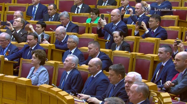 скриншот заседания Совета законодателей РФ в 2024 году | Источник: Кремль / Telegram