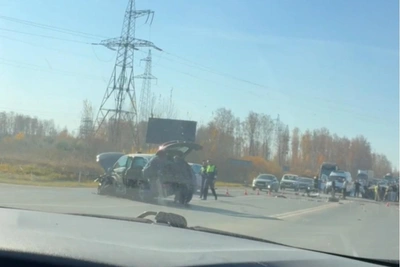 ДТП на курганской трассе собрало пробку под Челябинском