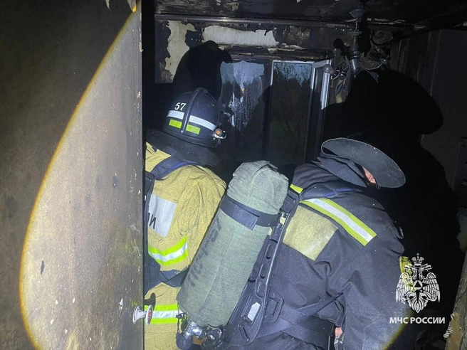 Кадры с места пожара | Источник: МЧС России по Тульской области