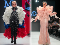 Долина в триколоре vs Волочкова в платье с разрезом: как проходит Неделя моды в Москве