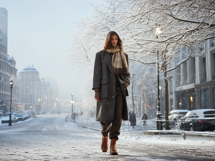 модные ошибки зима 2026, как одеваться зимой 2026, модные промахи 2026, что не носить зимой, как выглядеть стильно зимой, ошибки в образе зимой, мода 2026, базовый гардероб зима 2026, что портит образ зимой, советы по стилю зима 2026 | Источник: theDay/higgsfield