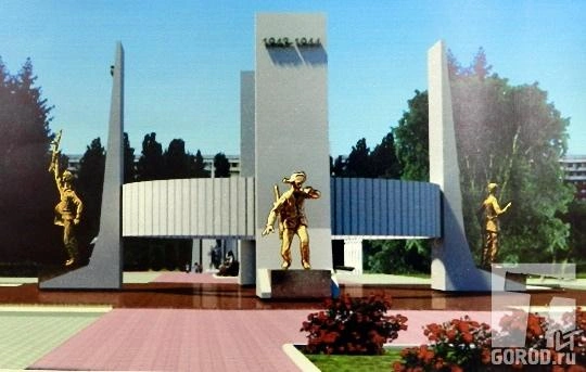 Золотые воины могли дополнить монумент. Как вам идея? | Источник: «Советский модернизм в Тольятти» / vk.com, tltgorod.ru