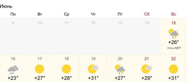 К середине недели вернется летний зной | Источник: World-weather