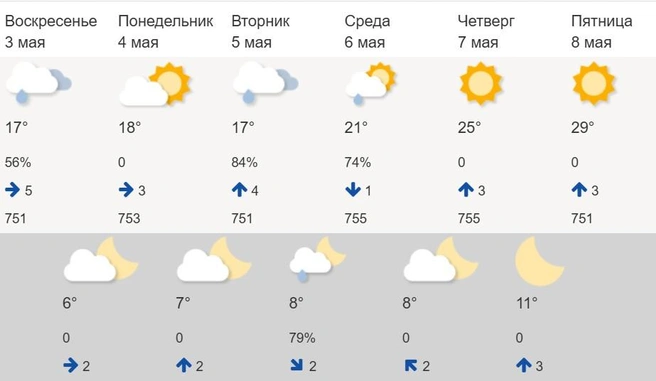 По ночам в Новосибирске температура будет держаться на уровне +6…+11 градусов | Источник: Гидрометцентр России