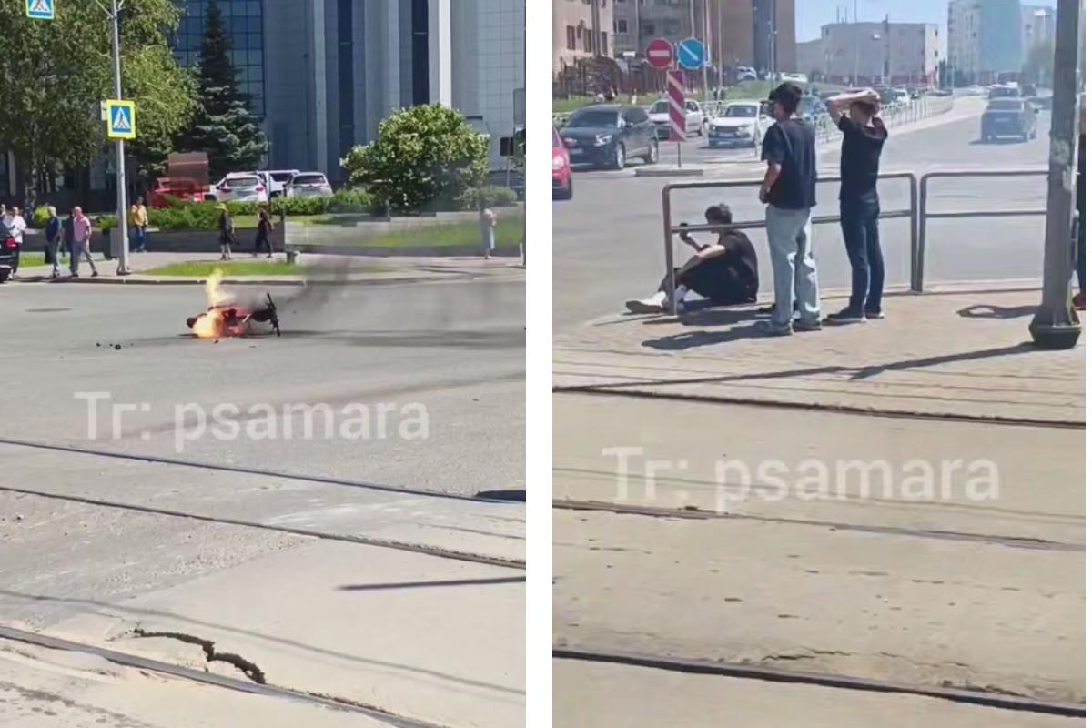 В Самаре стало на один электросамокат меньше — видео