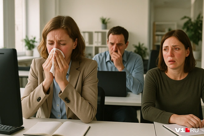 Аллергия может настигнуть как друзей, так и коллег | Источник: Серафима Пантыкина / V1.RU