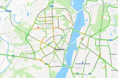 Воронеж утром 13 февраля столкнулся с пробками