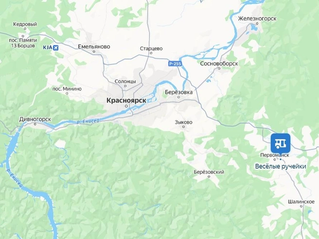 Сейчас поселок Ручейки — это две улицы в Манско-Уярском муниципальном округе | Источник: Яндекс Карты / yandex.ru