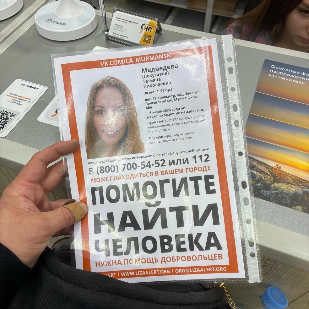 Источник: Поисковый отряд «ЛизаАлерт» Мурманской области / Vk.com