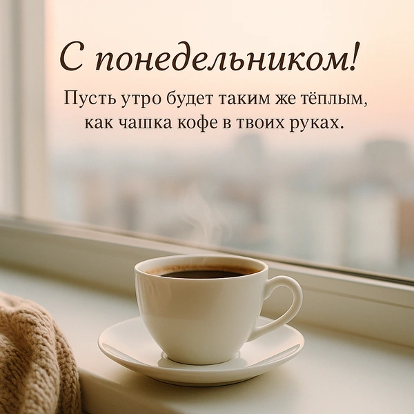 открытки с понедельником, открытка утро понедельника, открытки с добрым понедельником, открытки с понедельником прикольные, доброго понедельника открытки красивые, бесплатные открытки доброго понедельника, скачать открытку с понедельником | Источник: theDay/DALL-E