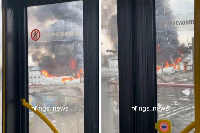 Судя по кадрам, у здания уже нет крыши | Источник: читатель НГС