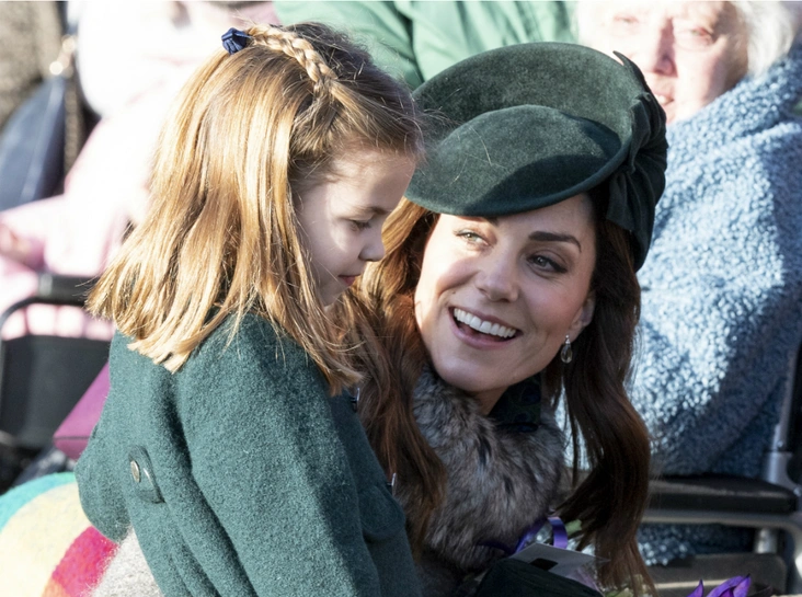 Кейт Миддлтон и принцесса Шарлотта, 25 декабря 2019 года