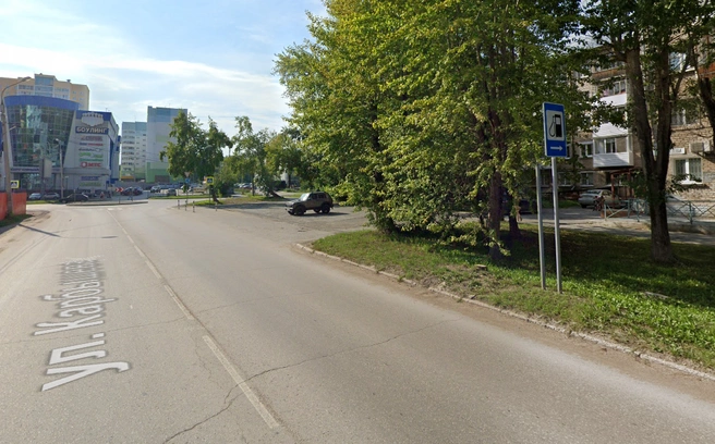 Пешеходный переход на пересечение Карбышева и Писарева | Источник: Google.ru/maps