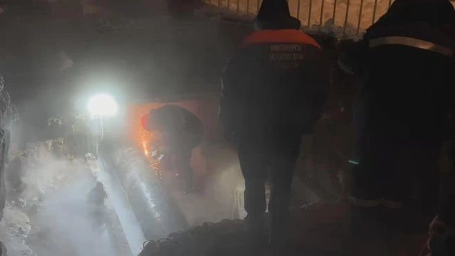 В Жуковском, расположенном к юго-востоку от Москвы, произошло несколько прорывов на теплосети | Источник: Андроник Пак | Жуковский / T.me