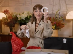 Яйцо Christofle, колготки и даже самовар: Ксения Собчак две недели разбирает подарки