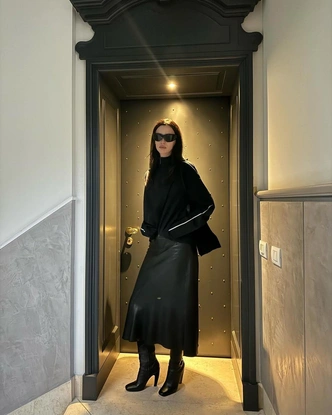 Ирина Шейк и искусство носить черное&nbsp;&mdash; 5 доказательств, что минимализм может быть хищным