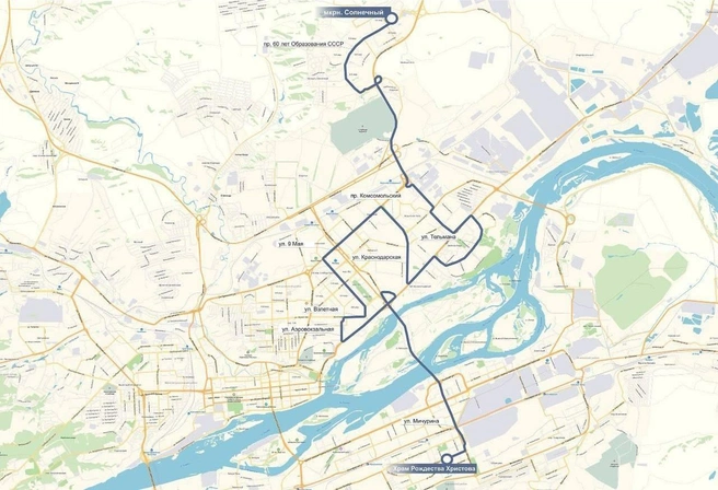 Маршрут № 3 | Источник: Дептранс Красноярска / Telegram