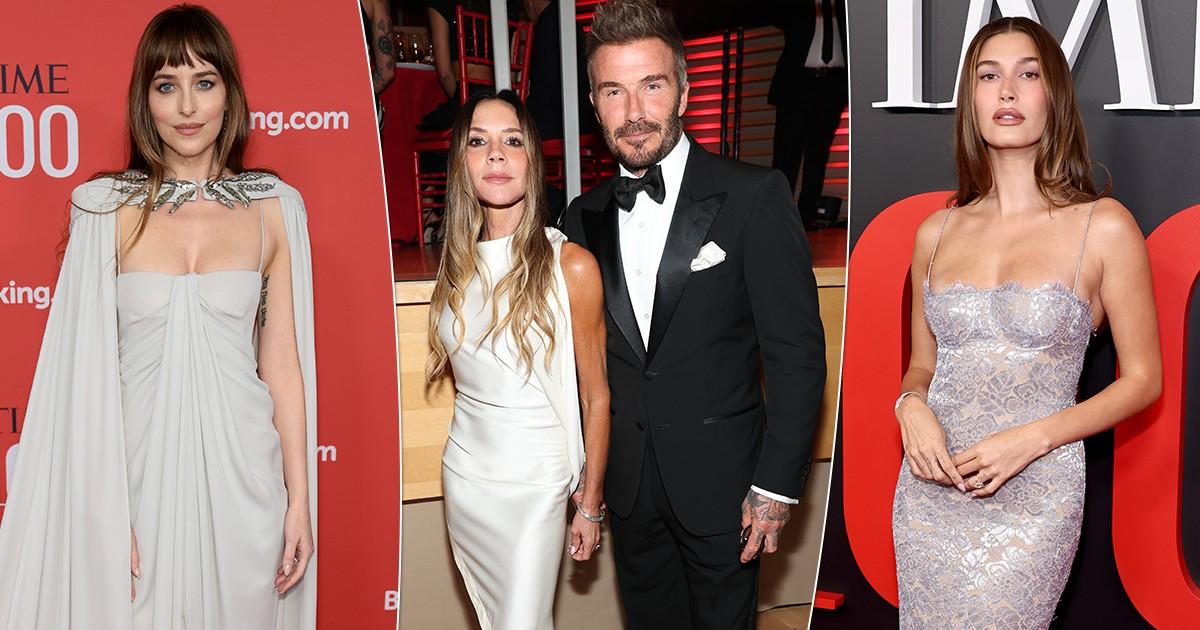 Идеальные Бекхэмы, жена самого богатого человека Индии и статуэтка-Бибер: звезды на гала-вечере Time100