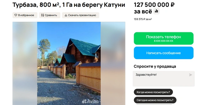 Дома построены из алтайского кедра | Источник: Авито