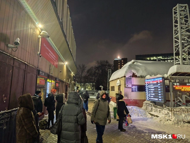 Павелецкий вокзал во время задержек | Источник: Игорь Мещанев / MSK1.RU