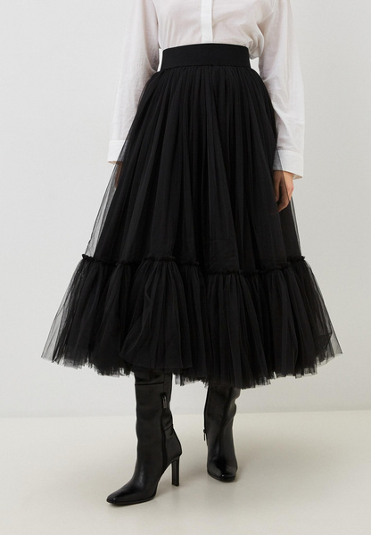 Пышная черная юбка в викторианском стиле
