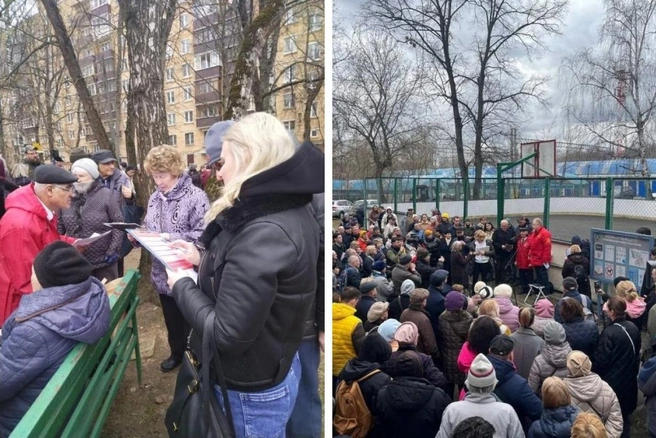 Москвичи собрались на встречу с депутатом Сергеем Обуховым против строительства магистрали через Покровское-Стрешнево | Источник: КПРФ