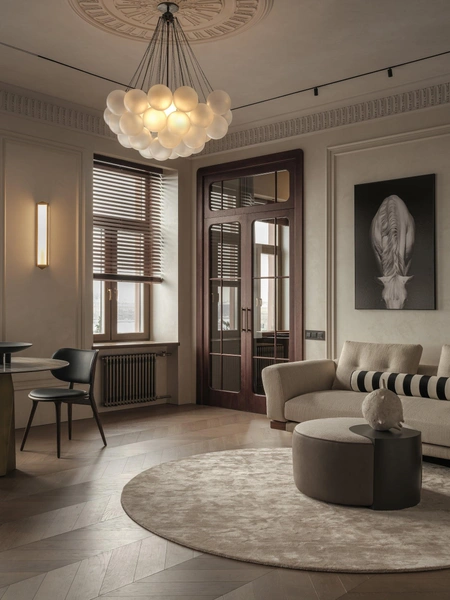 Люстра, Apparatus Studio. Бра, Ralph Lauren Home. | Источник: Екатерина Титенко. Стиль: Ирина Генделева