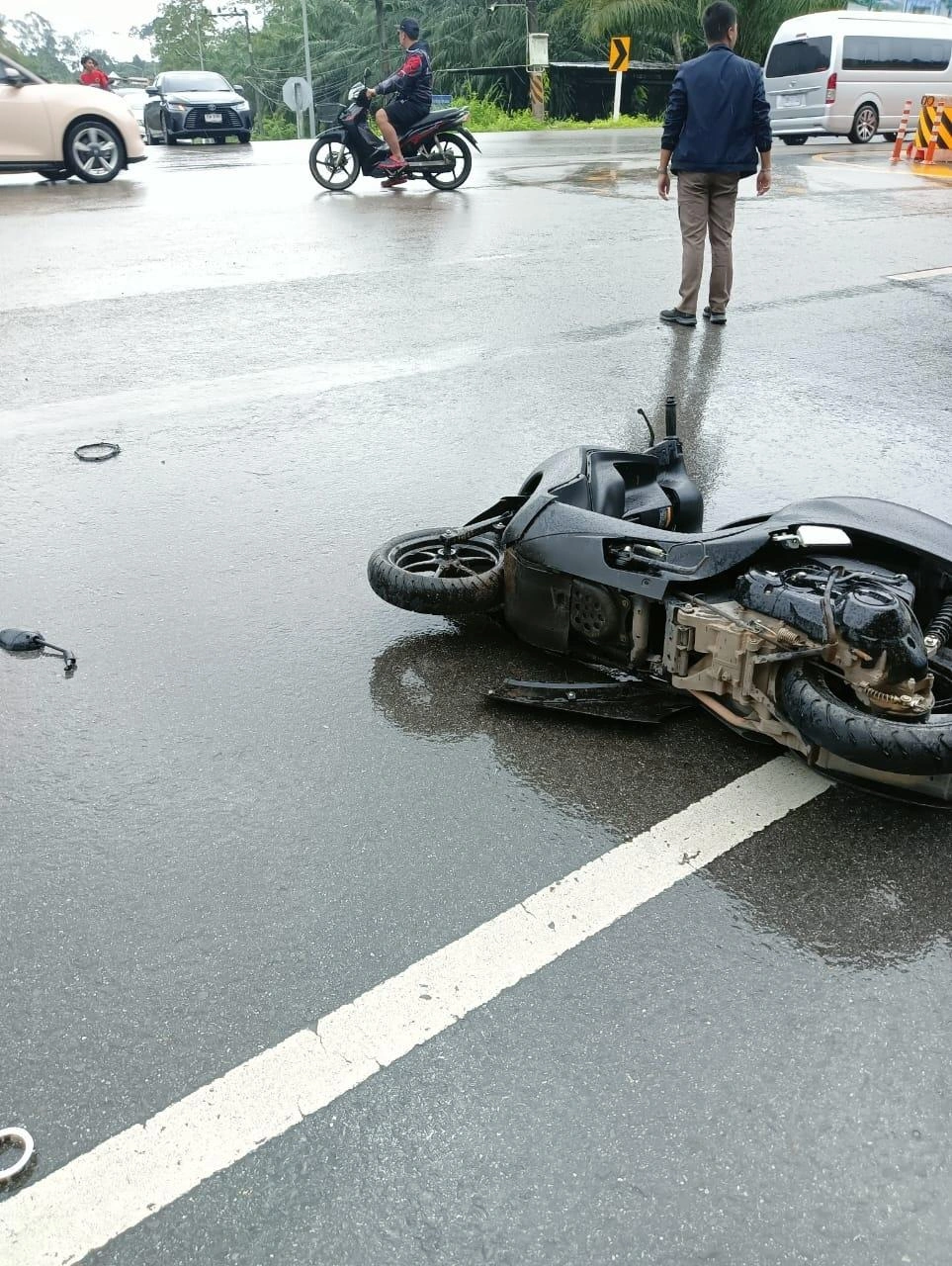 Байк столкнулся с автомобилем | Источник: Ксения Хомутова