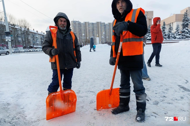 Специальные службы помогают чистить город | Источник: Ирина Шарова / 72.RU