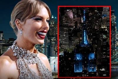 «Что-то голубое» для свадьбы Тейлор Свифт — Empire State Building