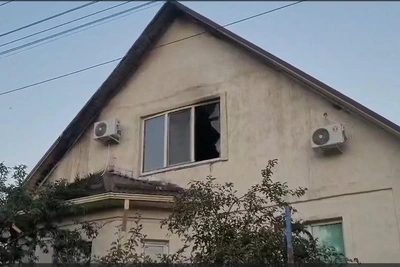 Опубликовано видео с места падения БПЛА на детский центр в Краснодаре