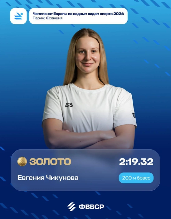 Петербургская пловчиха Евгения Чикунова завоевала золото на чемпионате Европы | Источник: Федерация водных видов спорта России