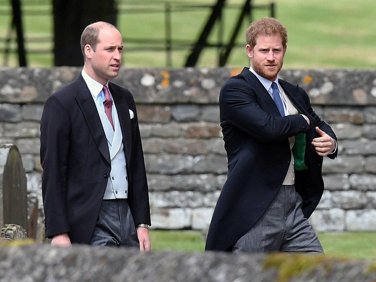 Принц Гарри и принц Уильям на свадьбе у Пиппы Миддлтон, 2021 год