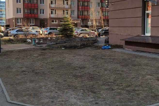 Двор дома на Венской, 4, до появления там сада | Источник: предоставлено Егором Тягловым