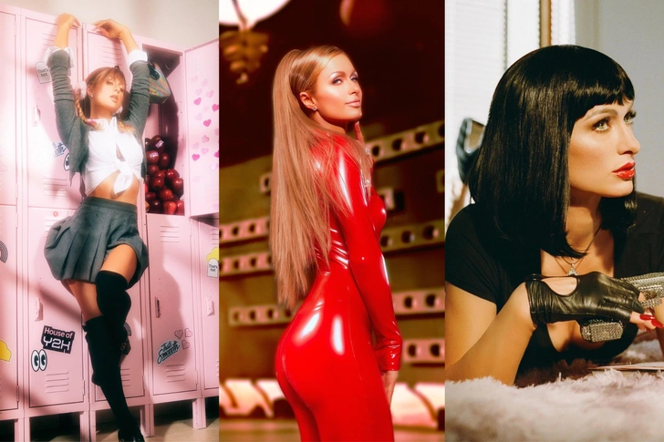 Пэрис Хилтон повторила образы Бритни Спирс и Умы Турман по случаю Хэллоуина | Источник: Соцсети 