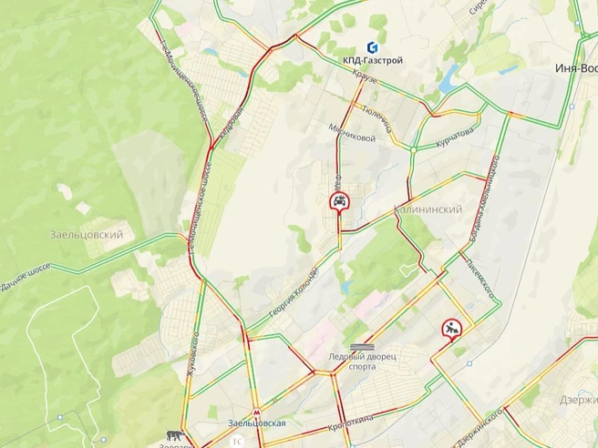 Два микрорайона оказались в транспортных заторах | Источник: 2ГИС