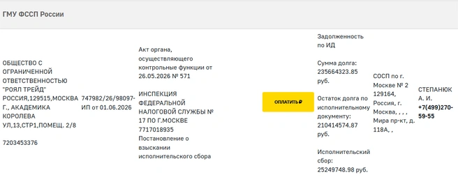 Источник: Fssp.gov.ru