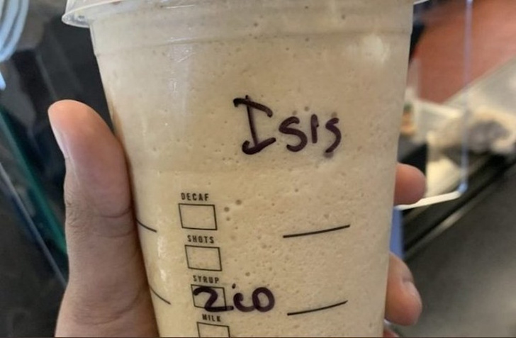 Американская мусульманка пожаловалась, что в Starbucks вместо её имени написали ISIS (ИГИЛ)