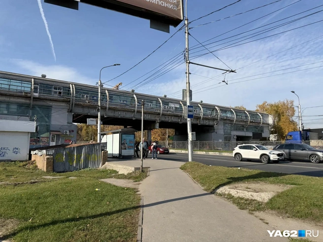 Надземный переход у Центрального автовокзала стал не только дорогой для пешеходов, но и своего рода торговым центром | Источник: Нелли Козловская / YA62.RU