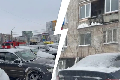 В Перми пожарные застряли в снегу по пути к горящему общежитию