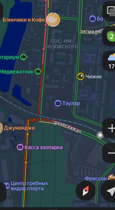 Пробка растянулась больше чем на километр  | Источник: «Яндекс. Карты»